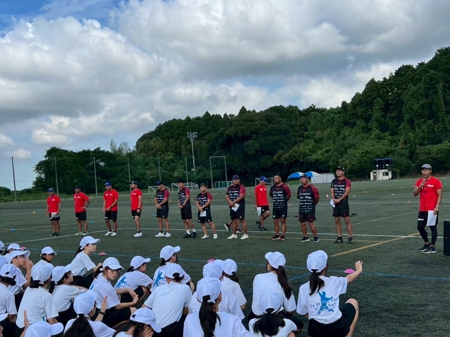 春日東小学校タグラグビー教室を実施しました 画像