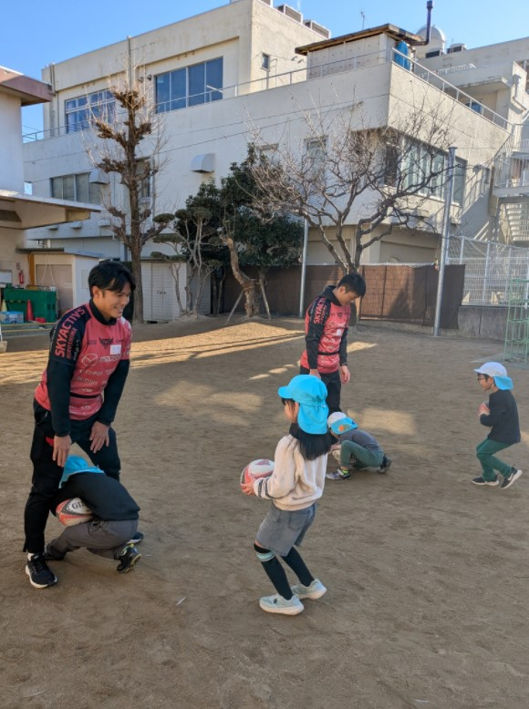 草津保育園でラグビー体験会を実施しました 画像