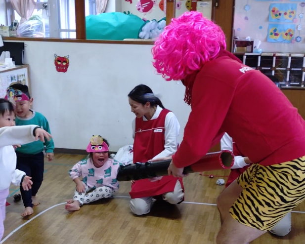 マツダわくわくキッズ園の節分の会に参加しました 画像